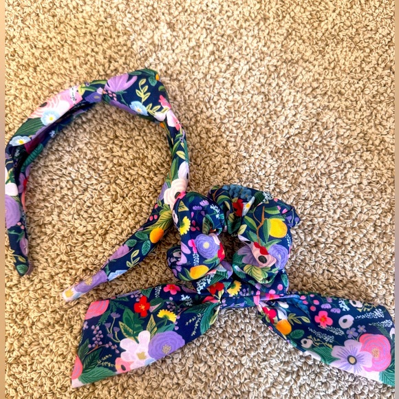 Rifle Paper Co. Accessories - **SOLD** Rifle Paper Co Violet Garden Party Headband & Scrunchie Set
